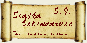 Stajka Vilimanović vizit kartica